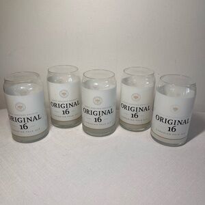 Original 16 Glass Set - shaped like a beer can. Fun. Unique.